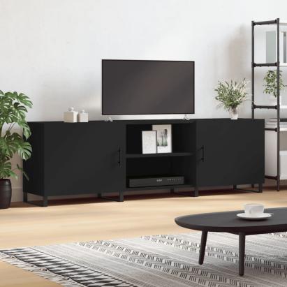 Comodă TV, negru, 150x30x50 cm, lemn compozit GartenMobel Dekor
