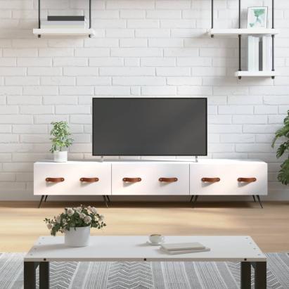 Comodă TV, alb, 150x36x30 cm, lemn prelucrat GartenMobel Dekor