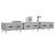Comodă TV, gri beton, 150x36x30 cm, lemn prelucrat GartenMobel Dekor