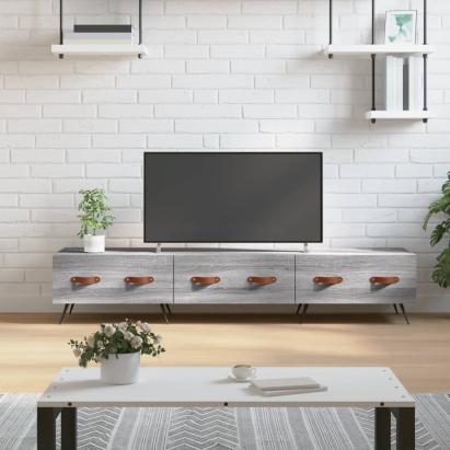 Dulap TV, gri sonoma, 150x36x30 cm, lemn prelucrat GartenMobel Dekor