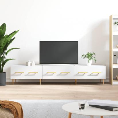 Comodă TV, alb, 150x36x30 cm, lemn prelucrat GartenMobel Dekor
