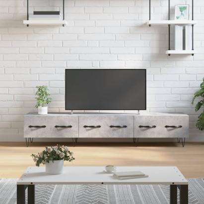 Comodă TV, gri beton, 150x36x30 cm, lemn prelucrat GartenMobel Dekor