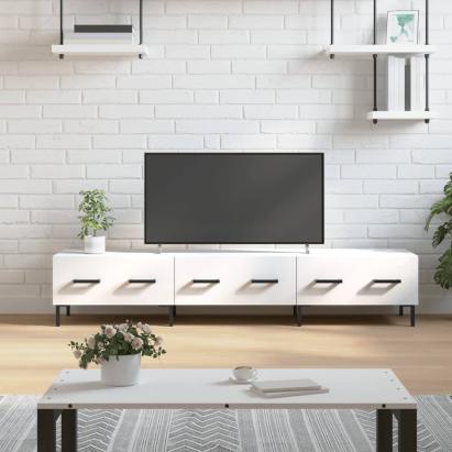 Comodă TV, alb, 150x36x30 cm, lemn prelucrat GartenMobel Dekor