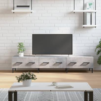 Comodă TV, gri beton, 150x36x30 cm, lemn prelucrat GartenMobel Dekor