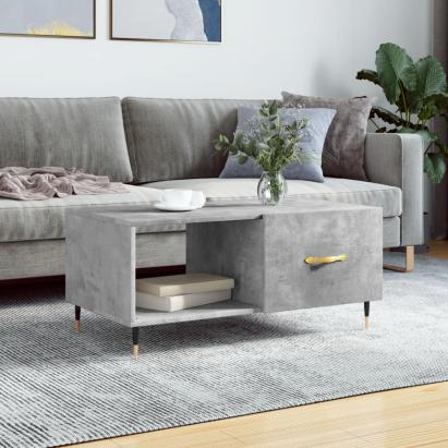 Măsuță de cafea, gri beton, 90x50x40 cm, lemn prelucrat GartenMobel Dekor