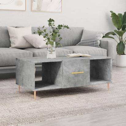 Măsuță de cafea, gri beton, 102x50x40 cm, lemn prelucrat GartenMobel Dekor