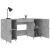 Birou, gri beton, 140x50x75 cm, lemn compozit GartenMobel Dekor