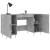 Birou, gri beton, 140x50x75 cm, lemn compozit GartenMobel Dekor