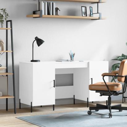 Birou, alb, 140x50x75 cm, lemn compozit GartenMobel Dekor
