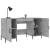 Birou, gri beton, 140x50x75 cm, lemn compozit GartenMobel Dekor