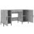 Birou, gri beton, 140x50x75 cm, lemn compozit GartenMobel Dekor