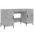Birou, gri beton, 140x50x75 cm, lemn compozit GartenMobel Dekor