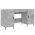 Birou, gri beton, 140x50x75 cm, lemn compozit GartenMobel Dekor