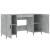 Birou, gri beton, 140x50x75 cm, lemn compozit GartenMobel Dekor