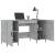 Birou, gri beton, 140x50x75 cm, lemn compozit GartenMobel Dekor
