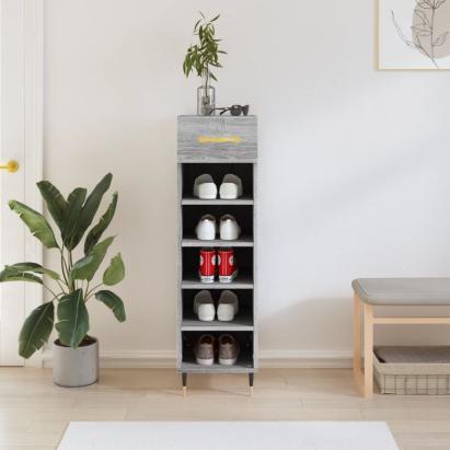 Pantofar, gri sonoma, 30x35x105 cm, lemn compozit GartenMobel Dekor