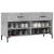 Bancheta pantofar, gri beton, 102x35x55 cm, lemn prelucrat GartenMobel Dekor