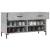 Bancheta pantofar, gri beton, 102x35x55 cm, lemn prelucrat GartenMobel Dekor