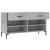 Bancheta pantofar, gri beton, 102x35x55 cm, lemn prelucrat GartenMobel Dekor