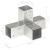 Conector de grindă, formă X, 71 x 71 mm, metal galvanizat GartenMobel Dekor