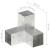 Conectori de grindă, formă Y, 4 buc, 81x81 mm, metal galvanizat GartenMobel Dekor