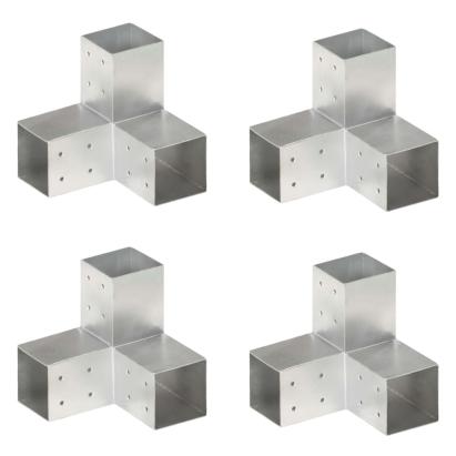 Conectori de grindă, formă Y, 4 buc, 81x81 mm, metal galvanizat GartenMobel Dekor