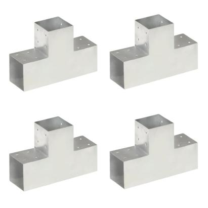 Conectori grindă, formă T, 4 buc, 101x101 mm, metal galvanizat GartenMobel Dekor