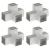 Conectori grindă, formă X, 4 buc, 101x101 mm, metal galvanizat GartenMobel Dekor