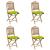 Set mobilier de exterior pliabil, cu perne, 5 piese, bambus GartenMobel Dekor