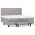 Pat box spring cu saltea, gri deschis, 200x200 cm, textil GartenMobel Dekor