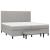 Pat box spring cu saltea, gri deschis, 200x200 cm, textil GartenMobel Dekor