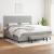 Pat box spring cu saltea, gri deschis, 200x200 cm, textil GartenMobel Dekor