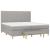 Pat box spring cu saltea, gri deschis, 200x200 cm, textil GartenMobel Dekor