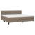 Pat box spring cu saltea, gri taupe, 200x200 cm, textil GartenMobel Dekor