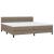 Pat box spring cu saltea, gri taupe, 200x200 cm, textil GartenMobel Dekor