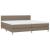 Pat box spring cu saltea, gri taupe, 200x200 cm, textil GartenMobel Dekor