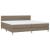 Pat box spring cu saltea, gri taupe, 200x200 cm, textil GartenMobel Dekor