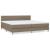 Pat box spring cu saltea, gri taupe, 200x200 cm, textil GartenMobel Dekor