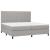 Pat box spring cu saltea, gri deschis, 200x200 cm, textil GartenMobel Dekor