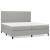 Pat box spring cu saltea, gri deschis, 200x200 cm, textil GartenMobel Dekor
