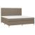 Pat box spring cu saltea, gri taupe, 200x200 cm, textil GartenMobel Dekor