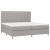 Pat box spring cu saltea, gri deschis, 200x200 cm, textil GartenMobel Dekor