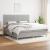 Pat box spring cu saltea, gri deschis, 200x200 cm, textil GartenMobel Dekor
