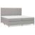 Pat box spring cu saltea, gri deschis, 200x200 cm, textil GartenMobel Dekor