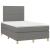 Pat box spring cu saltea, gri închis, 120x190 cm, textil GartenMobel Dekor
