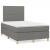 Pat box spring cu saltea, gri închis, 120x190 cm, textil GartenMobel Dekor