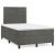 Pat box spring cu saltea, gri închis, 120x190 cm, catifea GartenMobel Dekor