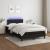 Pat cu arcuri, saltea și LED, negru, 120x190 cm, textil GartenMobel Dekor