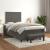 Pat box spring cu saltea, gri închis, 120x190 cm, catifea GartenMobel Dekor