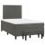 Pat box spring cu saltea, gri închis, 120x190 cm, catifea GartenMobel Dekor